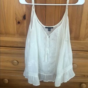 Creme tank with cute details